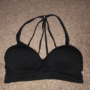 Push up strappy sports bra
